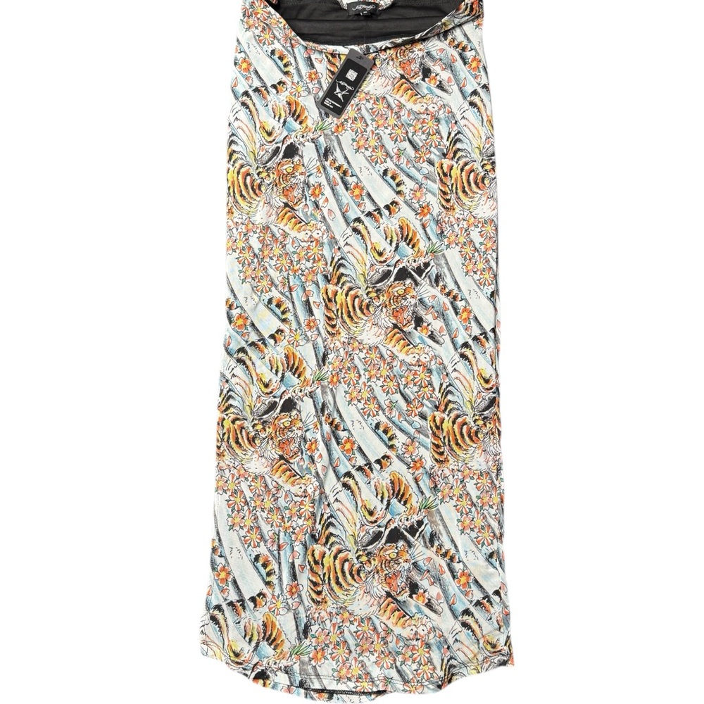 Ed Hardy Y2K Multicolor Printed Maxi Skirt